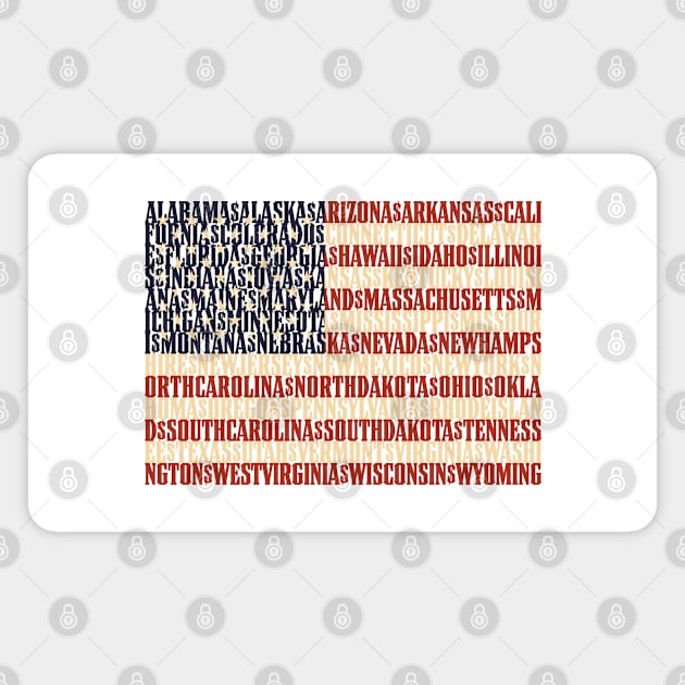 USA states flag - The Star-Spangled Banner Magnet by DAFTFISH